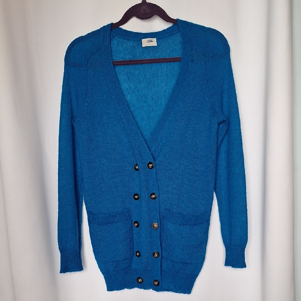 Wallace Blue Double-Breasted Cardigan Size S